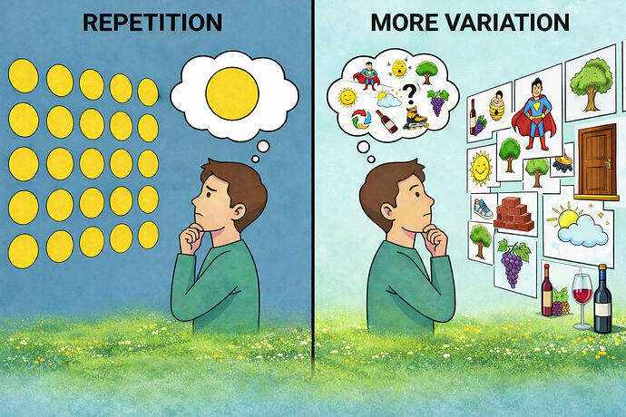 Repetitiion vs more variation